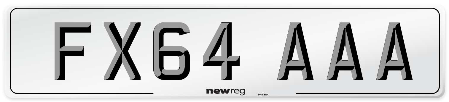 FX64 AAA Number Plate from New Reg
